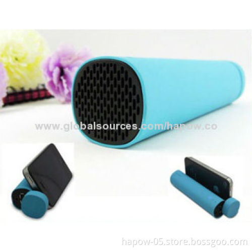 Power Bank for All Smartphones with Mini Speaker 3W, 3500mAh Battery, Private Sleek Cylindrical Tube